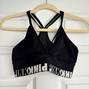 Victoria's Secret PINK Black Strappy Sports Bra